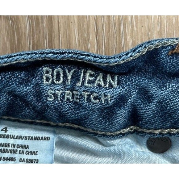 American Eagle Outfitters Boys Jean Stretch Button Fly Women’s Size 4 Regular - Picture 9 of 10